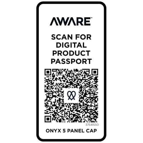 Onyx 5-panelowa czapka Aware™ z daszkiem z recyklingu 240 g/m²