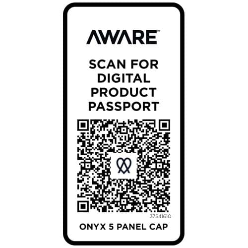 Onyx 5-panelowa czapka Aware™ z daszkiem z recyklingu 240 g/m²
