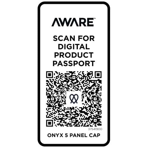 Onyx 5-panelowa czapka Aware™ z daszkiem z recyklingu 240 g/m²