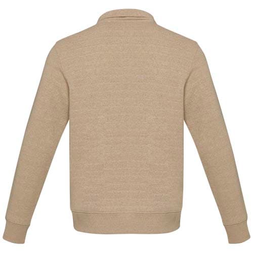 Tin sweter unisex Aware™ z materiałów z recyklingu z zamkiem błyskawicznym na 1/4 długości 280 g/m²