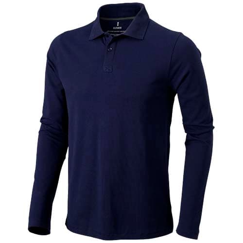 Męskie polo Calgary z długim rękawem 180 g/m²
