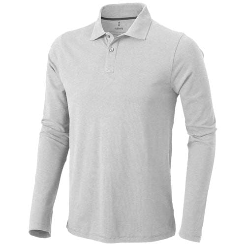 Męskie polo Calgary z długim rękawem 180 g/m²