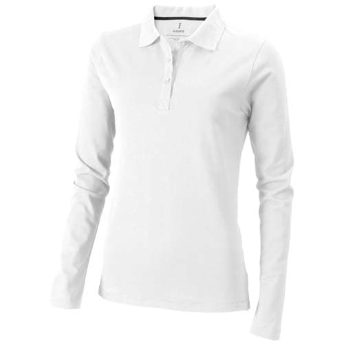Damskie polo Calgary z długim rękawem 180 g/m²