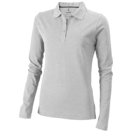 Damskie polo Calgary z długim rękawem 180 g/m²