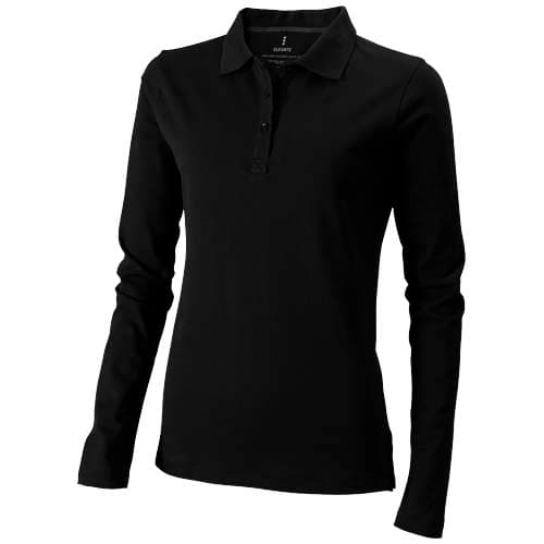 Damskie polo Calgary z długim rękawem 180 g/m²