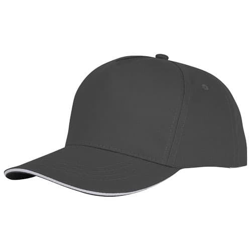 rozowy, 5-panelowa czapka CETO 175 g/m²