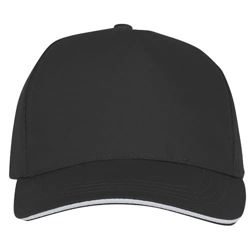 rozowy, 5-panelowa czapka CETO 175 g/m²