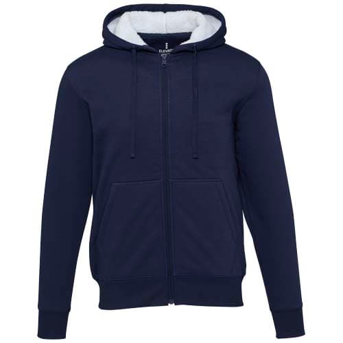 Natron bluza sherpa z kapturem z zamkiem błyskawicznym na całej długości 320 g/m²