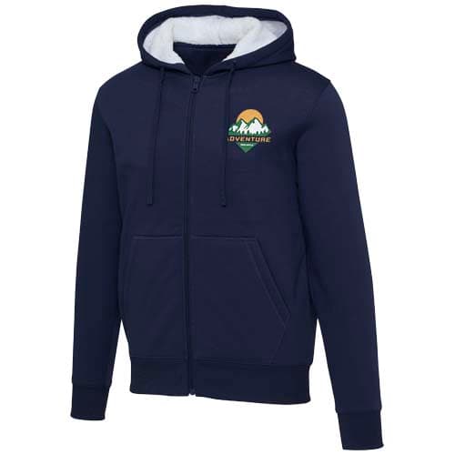 Natron bluza sherpa z kapturem z zamkiem błyskawicznym na całej długości 320 g/m²