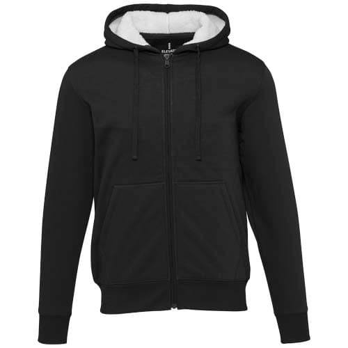 Natron bluza sherpa z kapturem z zamkiem błyskawicznym na całej długości 320 g/m²