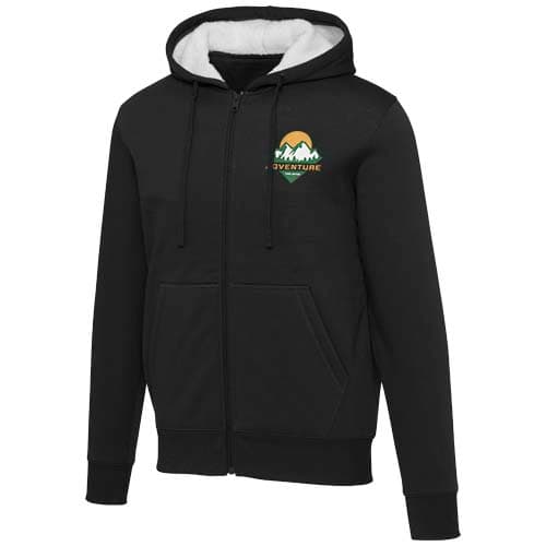 Natron bluza sherpa z kapturem z zamkiem błyskawicznym na całej długości 320 g/m²