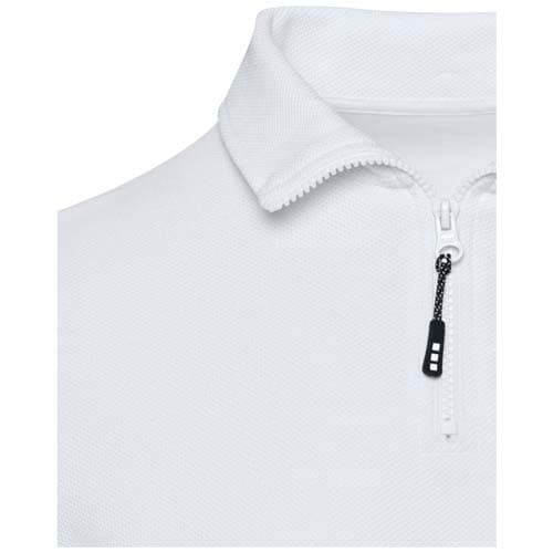 Apollo koszulka polo z zamkiem do połowy i długimi rękawami, uniseks 245 g/m²