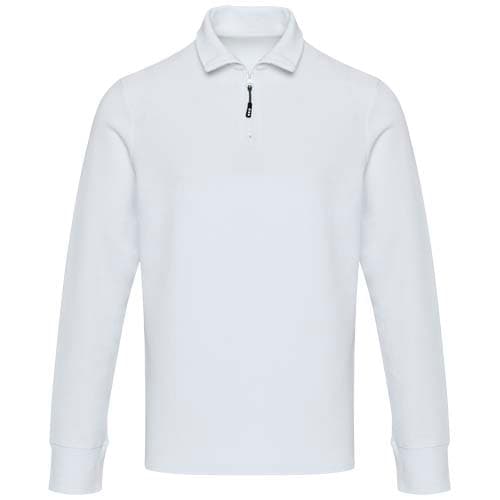 Apollo koszulka polo z zamkiem do połowy i długimi rękawami, uniseks 245 g/m²