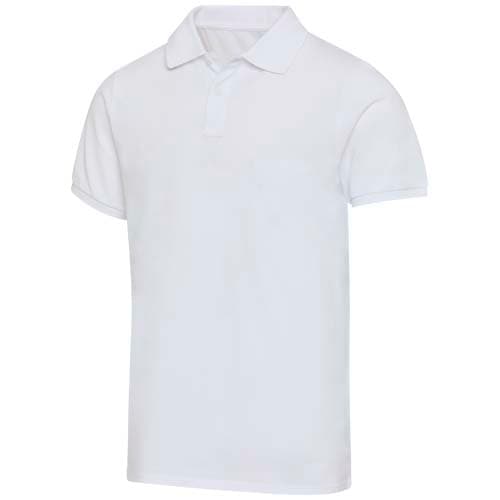 Beryl naturalna koszulka polo z recyklingu z krótkim rękawem, unisex, o gramaturze 220 g/m²
