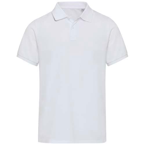 Beryl naturalna koszulka polo z recyklingu z krótkim rękawem, unisex, o gramaturze 220 g/m²