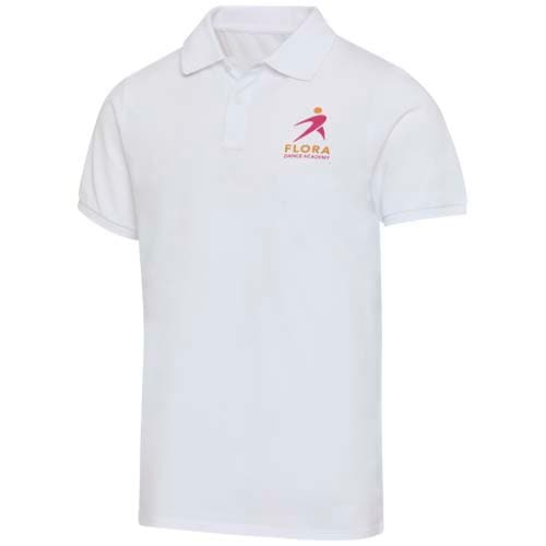 Beryl naturalna koszulka polo z recyklingu z krótkim rękawem, unisex, o gramaturze 220 g/m²