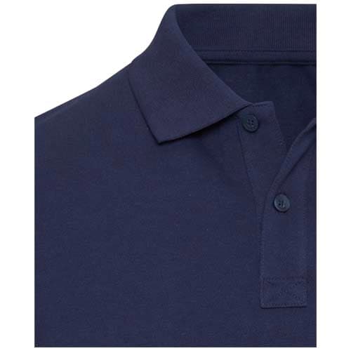 Beryl naturalna koszulka polo z recyklingu z krótkim rękawem, unisex, o gramaturze 220 g/m²