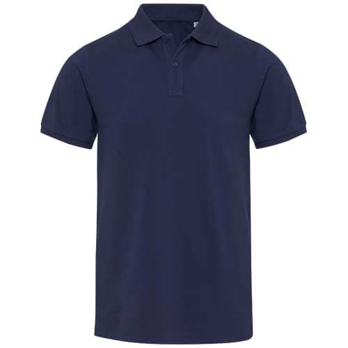 Beryl naturalna koszulka polo z recyklingu z krótkim rękawem, unisex, o gramaturze 220 g/m²