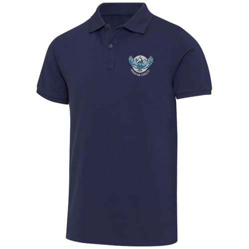 Beryl naturalna koszulka polo z recyklingu z krótkim rękawem, unisex, o gramaturze 220 g/m²