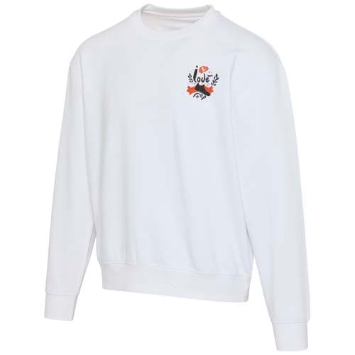 Boris 280 g/m2 sweter unisex z organicznego materiału z certyfikatem OCS o luźnym kroju i z okrągłym dekoltem