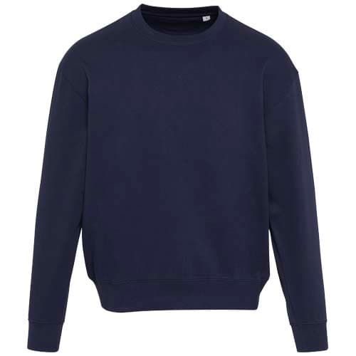 Boris 280 g/m2 sweter unisex z organicznego materiału z certyfikatem OCS o luźnym kroju i z okrągłym dekoltem