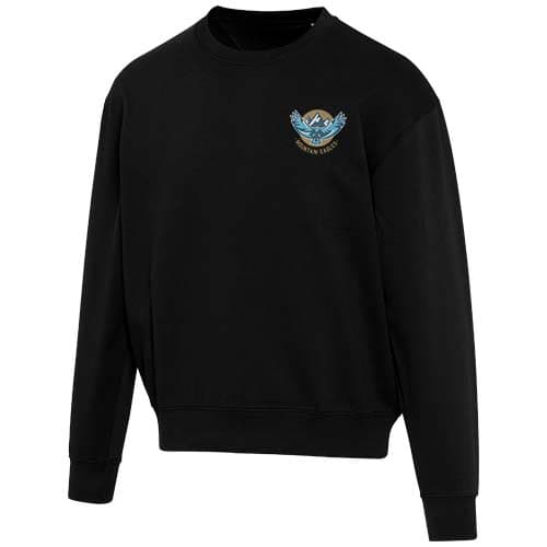 Boris 280 g/m2 sweter unisex z organicznego materiału z certyfikatem OCS o luźnym kroju i z okrągłym dekoltem