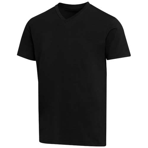 Balfour organiczna koszulka unisex z krótkim rękawem i dekoltem w serek, wykonana z materiału o gramaturze 200 g/m², z certyf