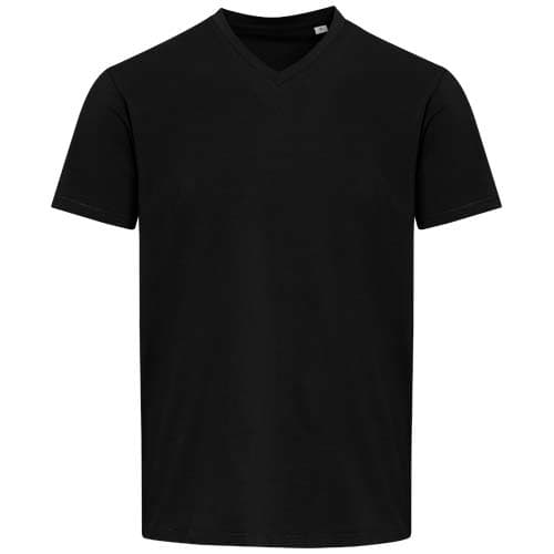 Balfour organiczna koszulka unisex z krótkim rękawem i dekoltem w serek, wykonana z materiału o gramaturze 200 g/m², z certyf