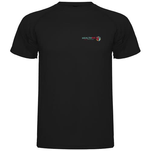 Montecarlo sportowa koszulka dziecięca z krótkim rękawem 150 g/m²
