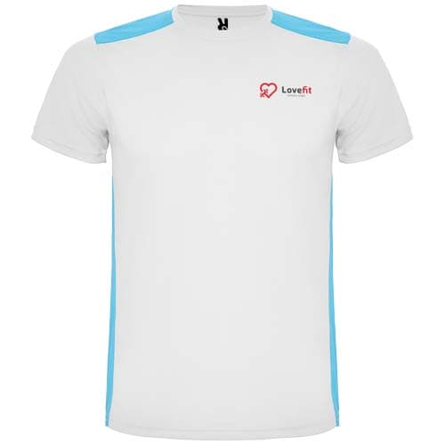 Detroit sportowa koszulka dziecięca z krótkim rękawem 130 g/m²