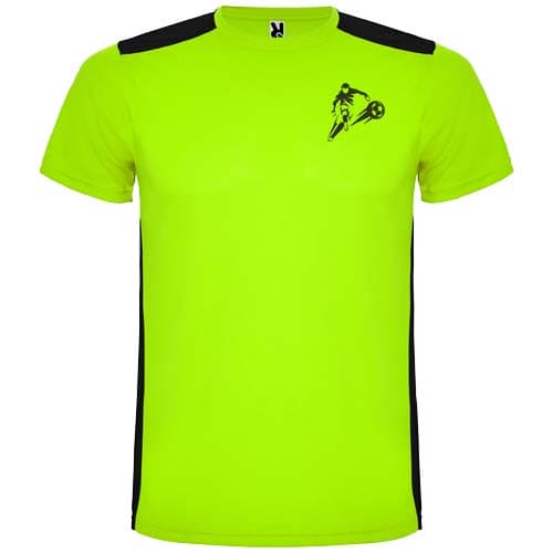 Detroit sportowa koszulka dziecięca z krótkim rękawem 130 g/m²