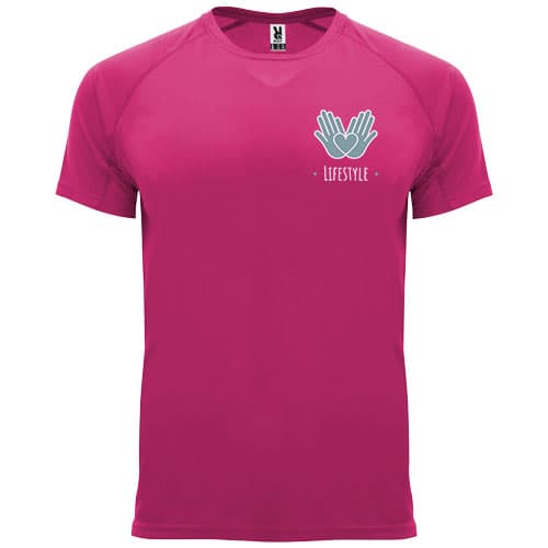 Bahrain sportowa koszulka męska z krótkim rękawem 135 g/m²