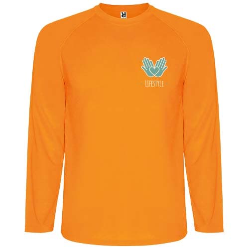 Męska koszulka sportowa Montecarlo z długim rękawem 150 g/m²