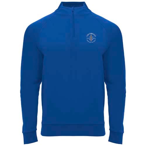 Epiro bluza unisex z długim rękawem i zamkiem błyskawicznym 1/4 200 g/m²