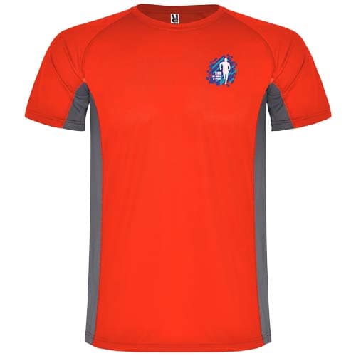 Shanghai sportowa koszulka męska z krótkim rękawem 140 g/m²