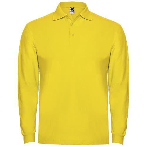 Estrella koszulka męska polo z długim rękawem 220 g/m²