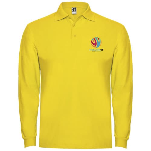 Estrella koszulka męska polo z długim rękawem 220 g/m²
