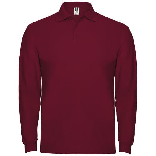 Estrella koszulka męska polo z długim rękawem 220 g/m²