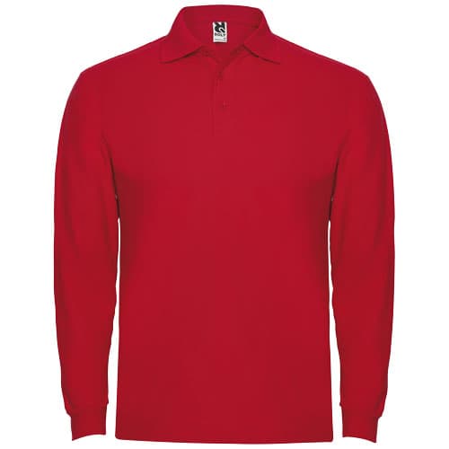 Estrella koszulka męska polo z długim rękawem 220 g/m²