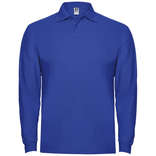 Estrella koszulka męska polo z długim rękawem 220 g/m²