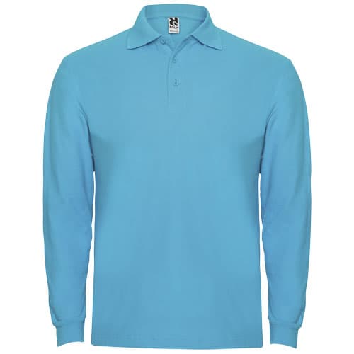Estrella koszulka męska polo z długim rękawem 220 g/m²