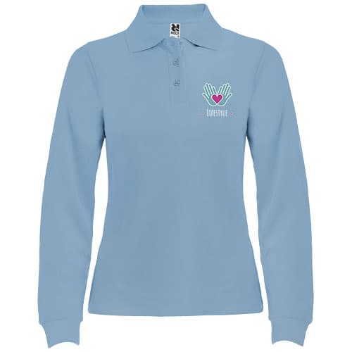 Estrella koszulka damska polo z długim rękawem 220 g/m²
