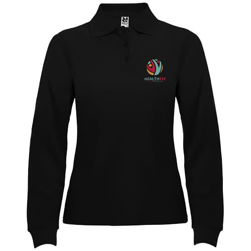 Estrella koszulka damska polo z długim rękawem 220 g/m²