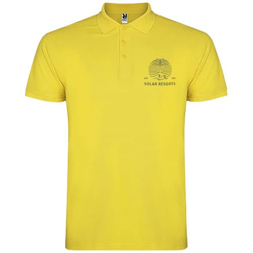 Star koszulka męska polo z krótkim rękawem 200 g/m²