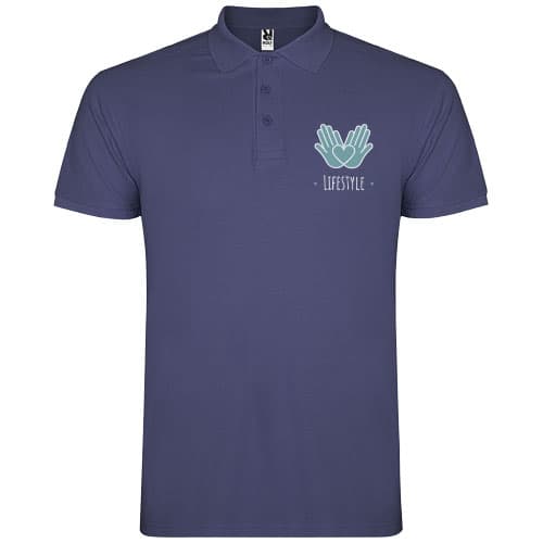 Star koszulka męska polo z krótkim rękawem 200 g/m²