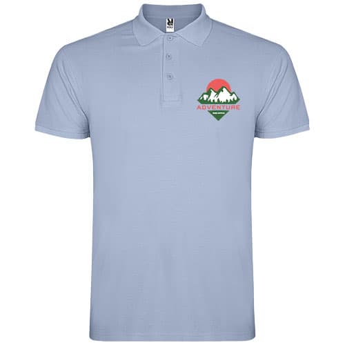 Star koszulka męska polo z krótkim rękawem 200 g/m²