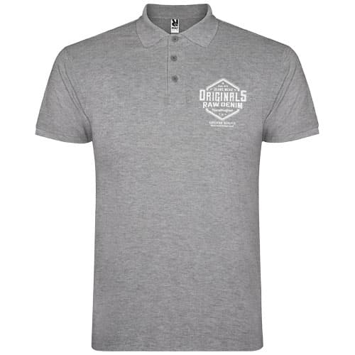 Star koszulka męska polo z krótkim rękawem 200 g/m²
