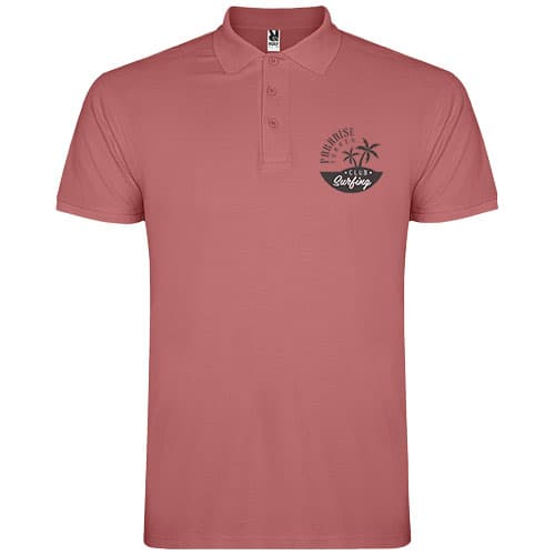 Star koszulka męska polo z krótkim rękawem 200 g/m²