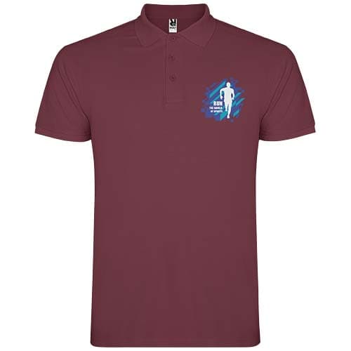 Star koszulka męska polo z krótkim rękawem 200 g/m²