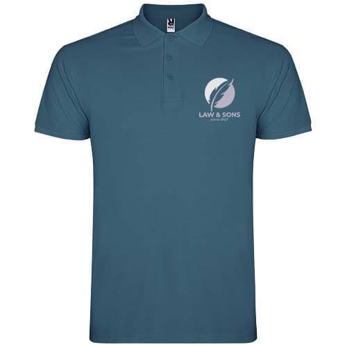 Star koszulka męska polo z krótkim rękawem 200 g/m²